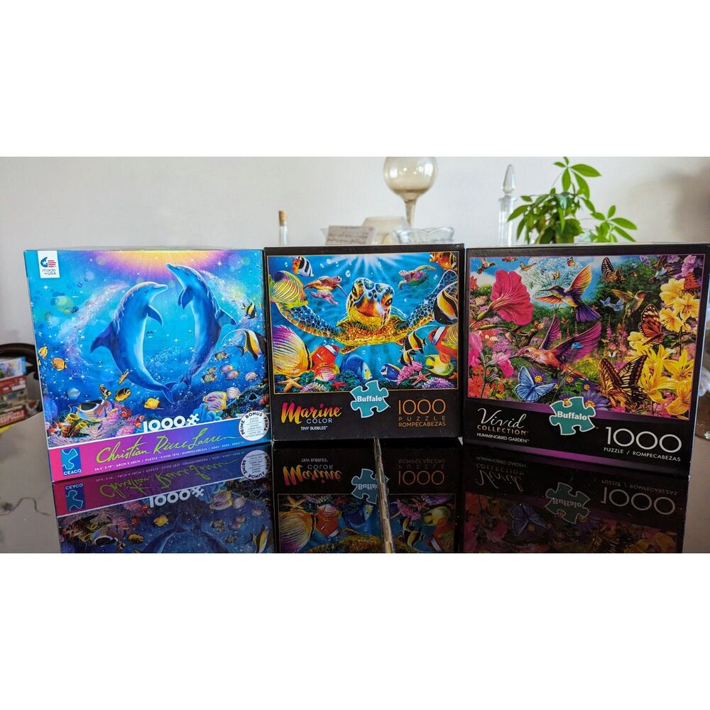 Bundle of 3 jigsaw puzzles (Buffalo/Ceaco)
